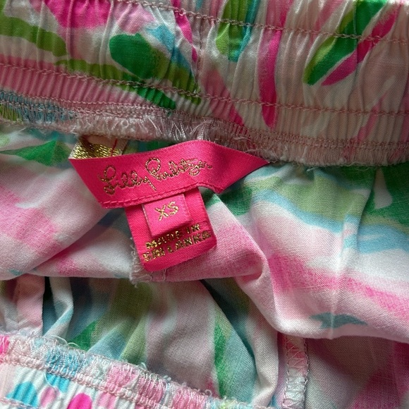 Lilly Pulitzer Katia Short Croc My World Tropical Hawaiian Cruise Vacation Sz XS - Picture 8 of 12